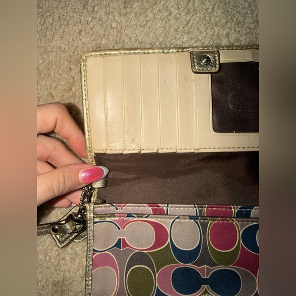 2pc Limited Ed. Coach Multicolor Medium Signature Gallery Scarf Print Satin Tote - Picture 10 of 13